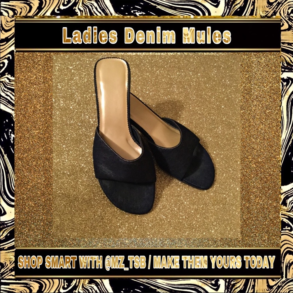 Ladies Denim Mules